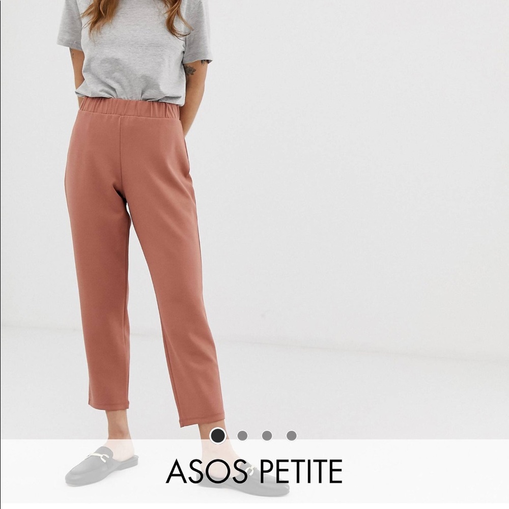 Asos Petite Pull On Tapered Jersey Pants US00